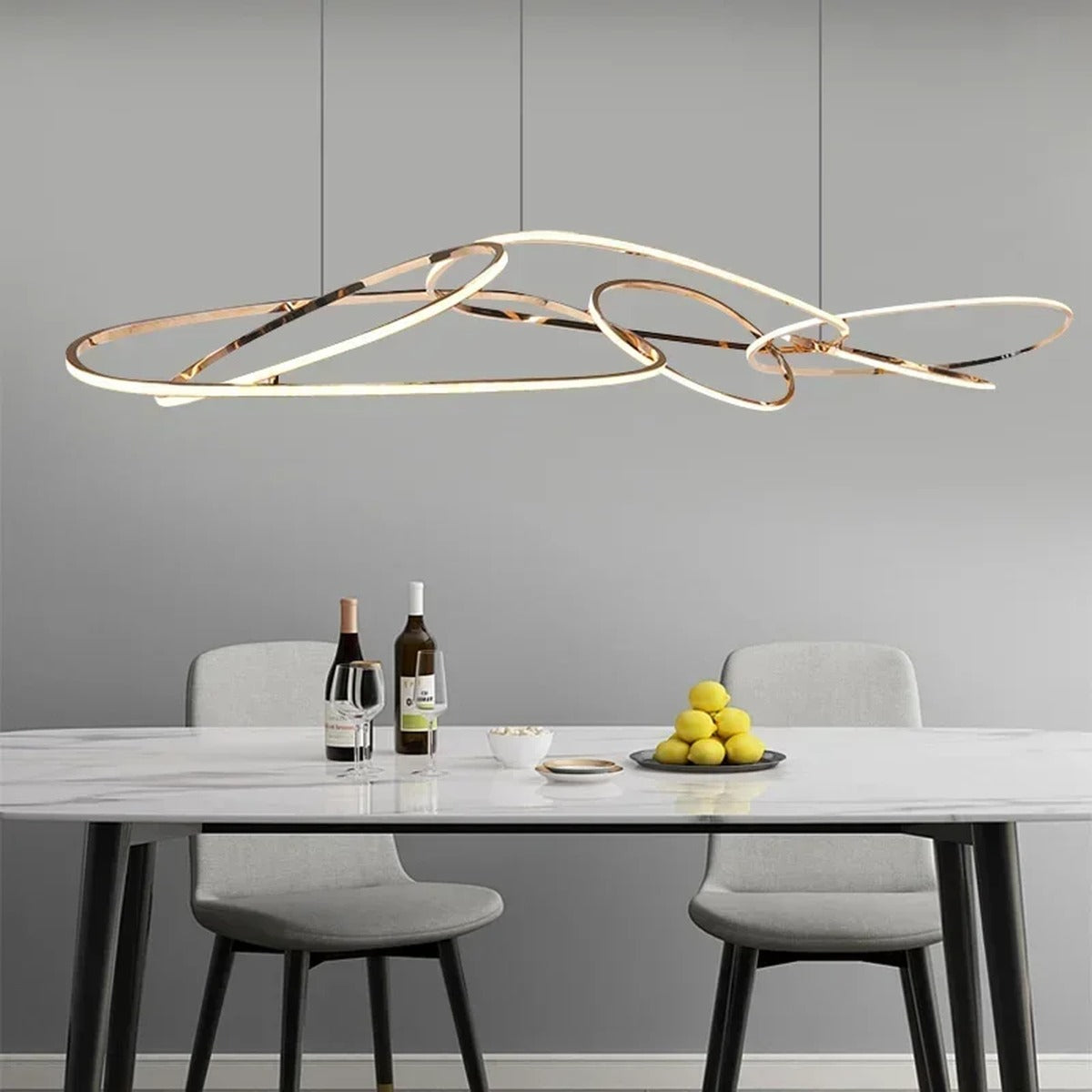 Irregular Gold Ring Chandelier Kevon – Hero Shot