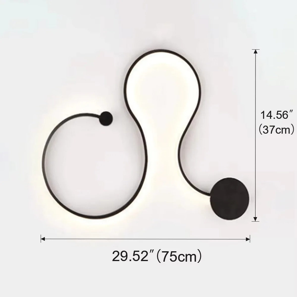 Sculptural Black Metal Wall Sconce Geometra – Product Detail 8