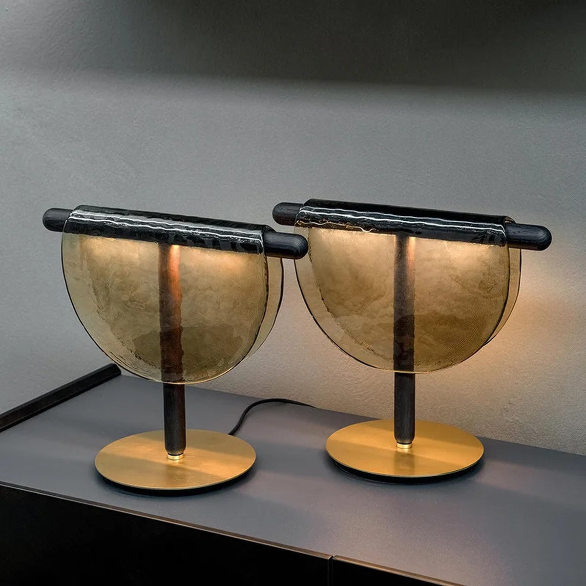 Leather Strap Handblown Glass Bowl Pendant Light – Stilren – Product Detail 5