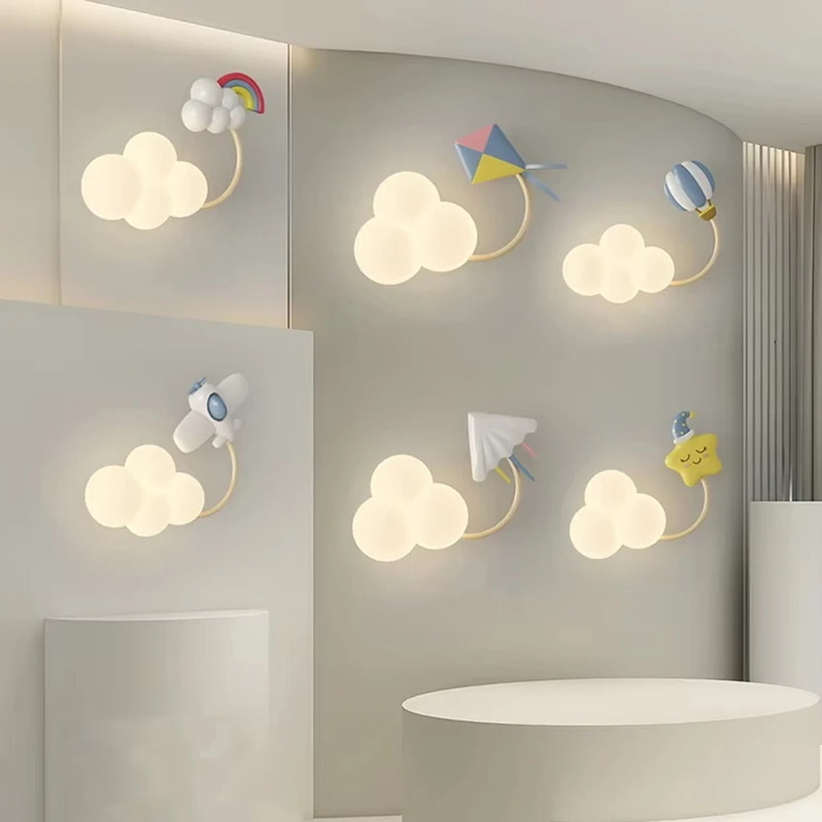 Children's Novelty Cloud Wall Sconce – Nvrix – Lifestyle View 3
