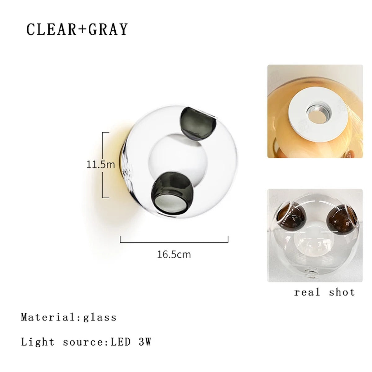 Coloured Glass Globe Wall Sconce – Chrometh – Product Detail 18