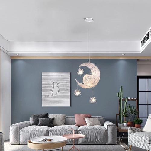 Csaelinth Moon Pendant in a Contemporary Living Room