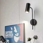 Slim Cylindrical Pivoting Spot Wall Sconce – Torvaex – Lifestyle View 4