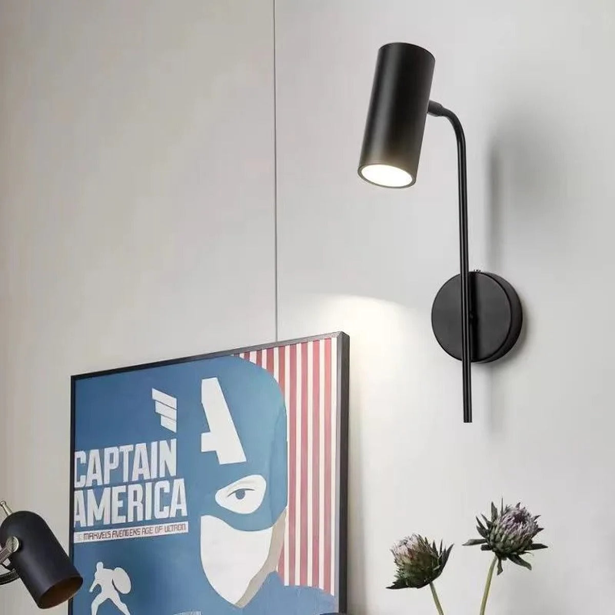 Slim Cylindrical Pivoting Spot Wall Sconce – Torvaex – Lifestyle View 4