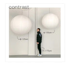 Mwaelinth paper globe pendant light – size comparison 100cm and 120cm