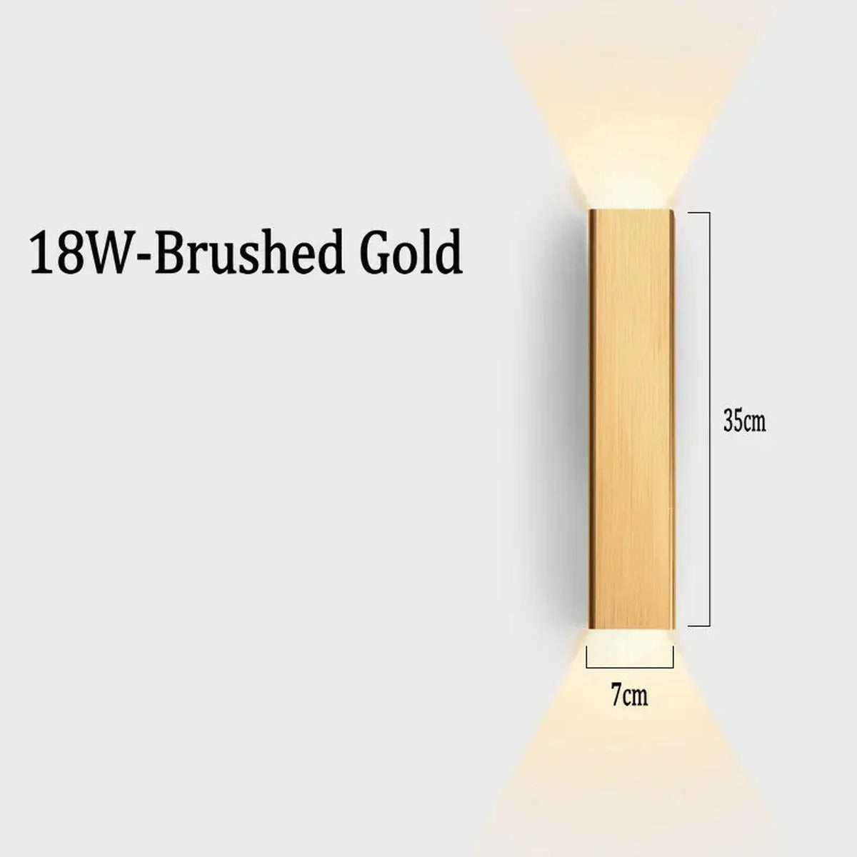 Modern Wall Sconce Harlux — 18W-Brushed Gold