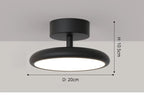 Nyvaro Swivel Halo Spotlight Ceiling Light – Black Finish, Dimensions