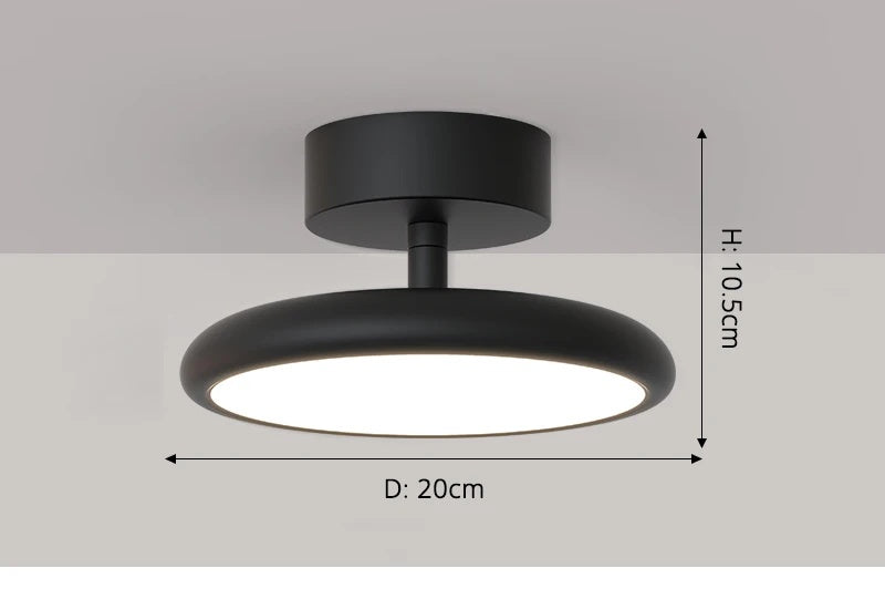 Nyvaro Swivel Halo Spotlight Ceiling Light – Black Finish, Dimensions