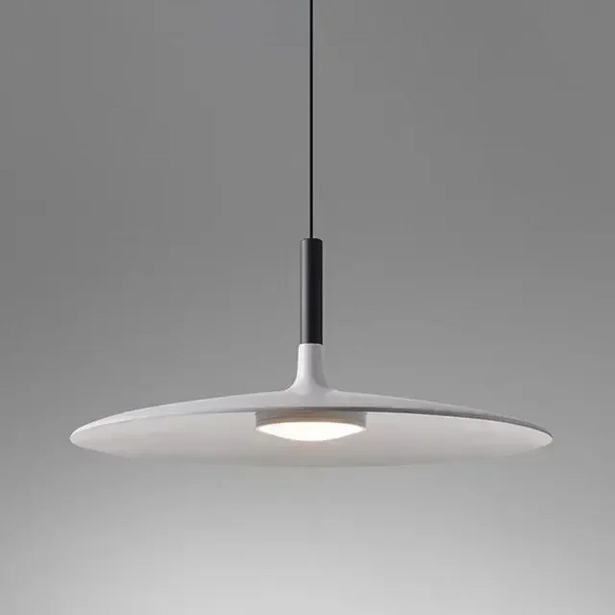 Wide Saucer Disc Pendant Light – Dolux – White