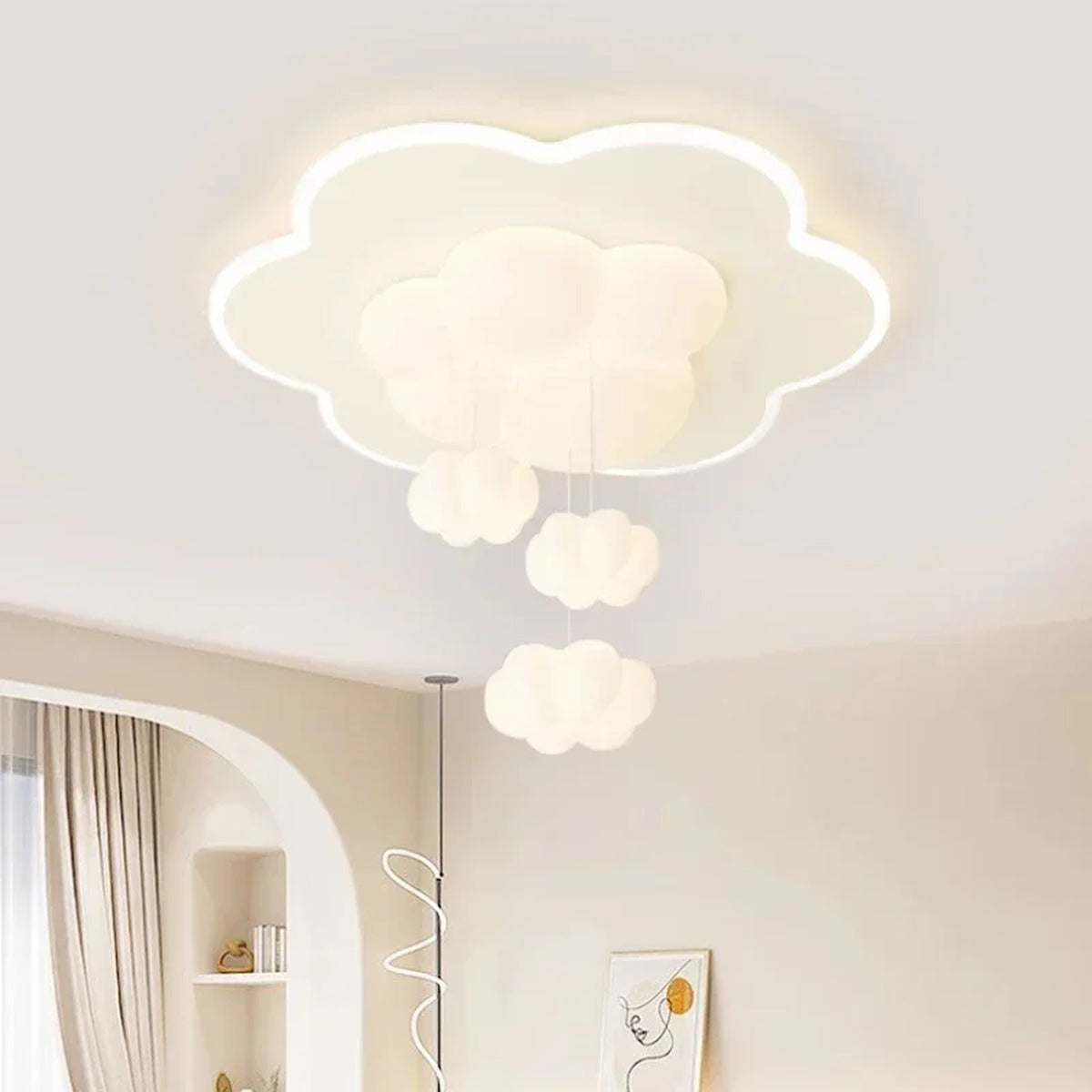 Fjordel cloud cluster tiered LED ceiling light kids nursery
