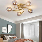 Curved Arm Glass Globe Ceiling Light – Orivex – Product Detail 6