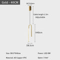 Modern Chandelier Praindra — Gold-D8.5xH40cm