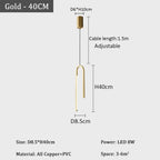 Modern Chandelier Praindra — Gold-D8.5xH40cm