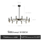 Nordic Gold Geometric Chandelier Larneth – Product Detail 5
