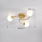 Curved Arm Glass Globe Ceiling Light – Orivex – Product Detail 9