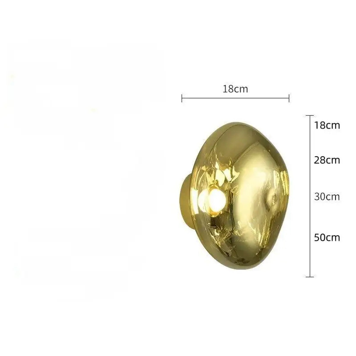 Minimalist Gold Glow Wall Sconce Selvion – Product Detail 9
