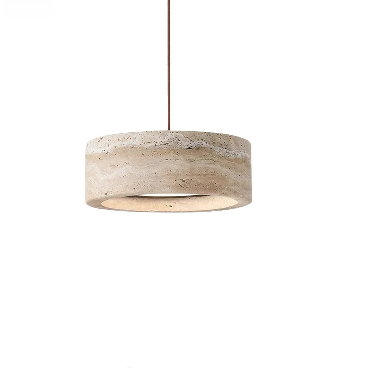 Natural Travertine Disc Pendant Light – Iaeston – Product Detail 5