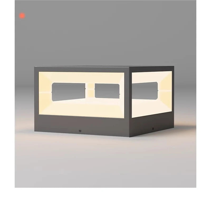 Ferronex pillar cap light - wired version, flat top without solar panel