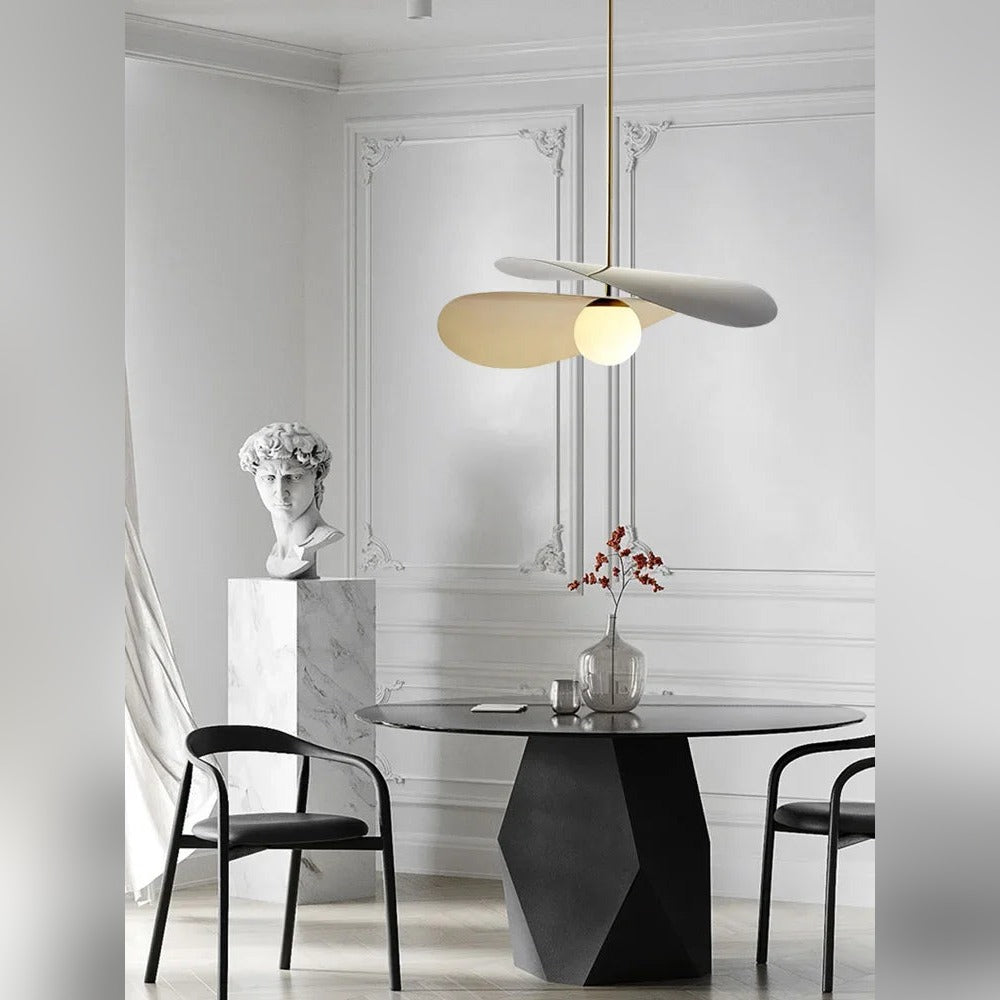 Intersecting Disc & Globe Sculptural Pendant Light – Serenox – Hero Shot