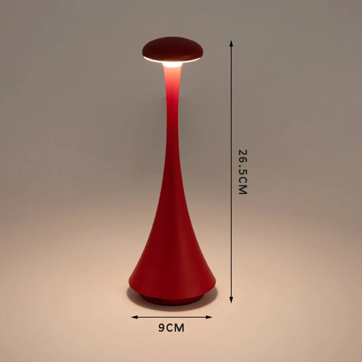 Hourglass Cordless Touch Dimmer Table Lamp – Eravox – Dimensions 26.5cm x 9cm