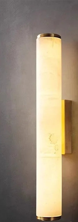 Enox marble wall sconce, Brass finish, 30cm