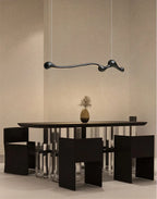 Organic Driftwood-Form Pendant Light Havendrix – Black Wood Lifestyle