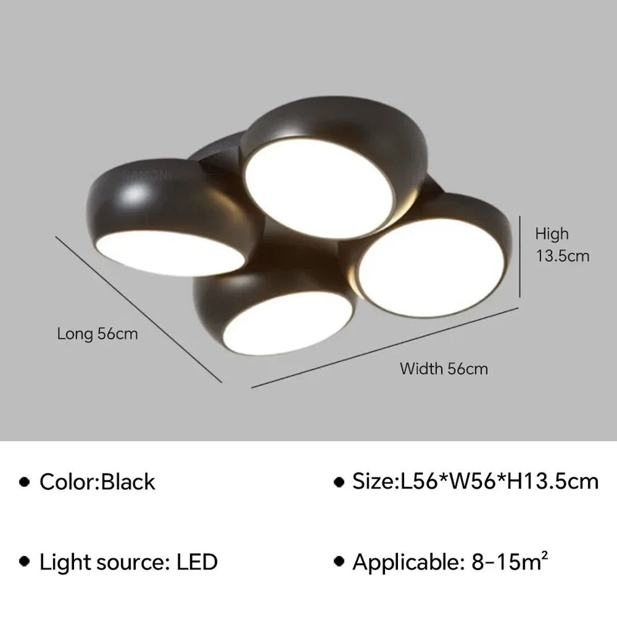 LED Bubble Cluster Flush Ceiling Light – Harvenis – Product Detail 17
