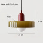 Solren Pendant Light — Wine Red & Tea Green