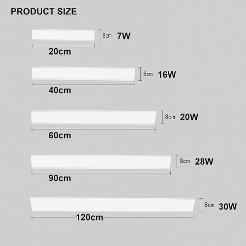 Architectural Aluminum Outdoor Wall Sconce Murenth – Size Guide (20-120cm)