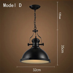 Forgeron Chain-Hung Dome Pendant Light – Dimensions Ø32×H35cm