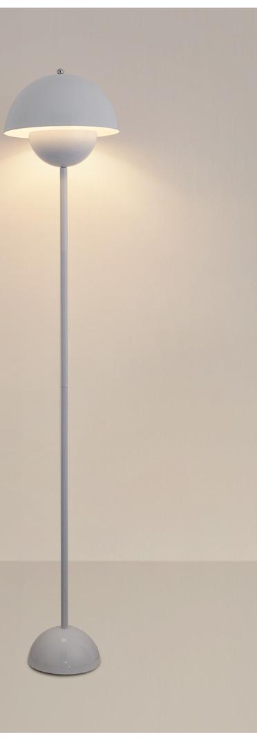 Half-Dome Flowerpot Metal Floor Lamp – Fungari