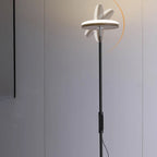 Modern Uplight Floor Lamp Torora — rotating disc head detail