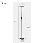 Modern Uplight Floor Lamp Torora — Black, dimensions