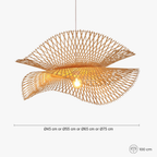 Artisan Woven Bamboo Pendant Light Galvex – Dimensions & Diameter Options