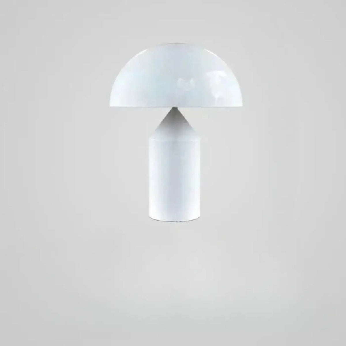 Funghio lamp – dome and body proportion detail in White finish
