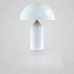 Funghio postmodern mushroom table lamp – White finish, studio detail shot