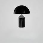 Funghio postmodern mushroom table lamp – Black finish, alternate angle