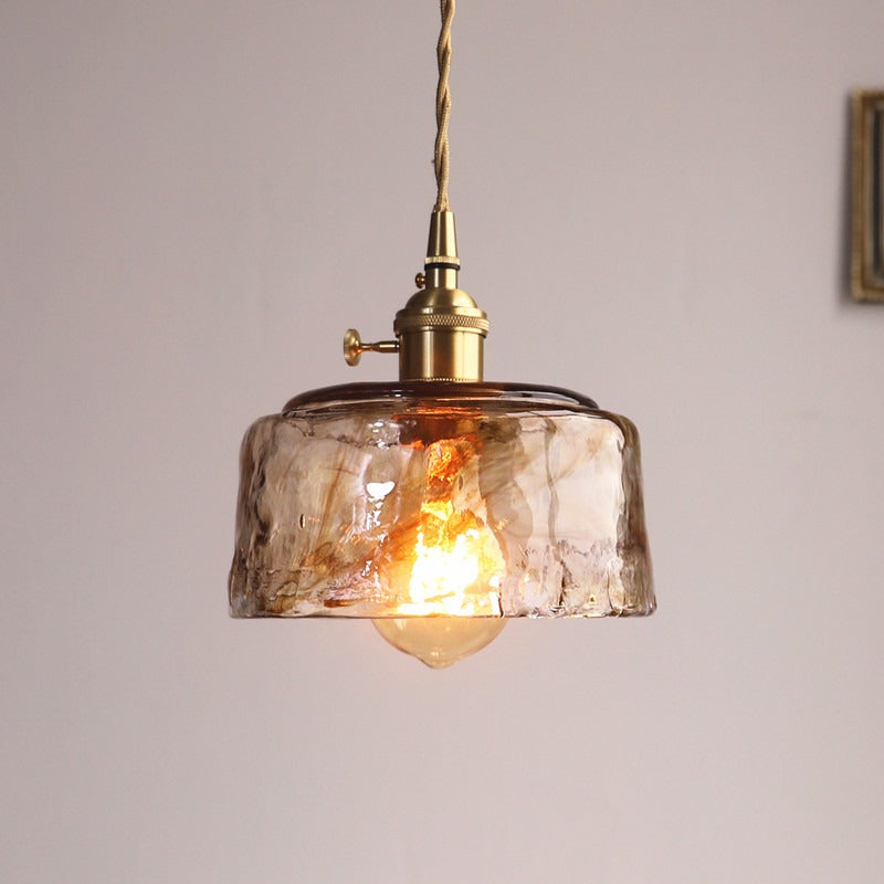 Handblown Amber Glass Pendant Light – Ambrix – Lifestyle View 3