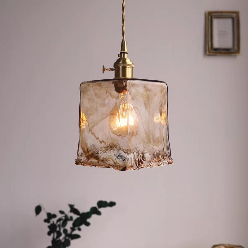 Handblown Amber Glass Pendant Light – Ambrix – Lifestyle View 4