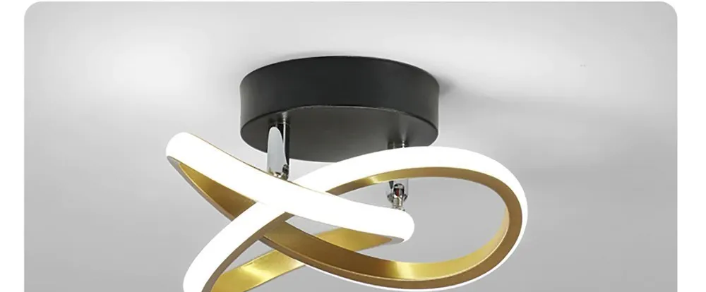 Modern Metal Arc Ceiling Light Auradex – Gold Finish
