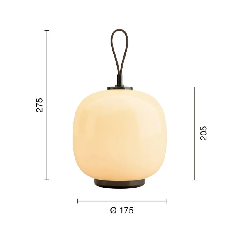 Portable Glass Globe Cordless Table Lamp – Harlixon – Light Yellow