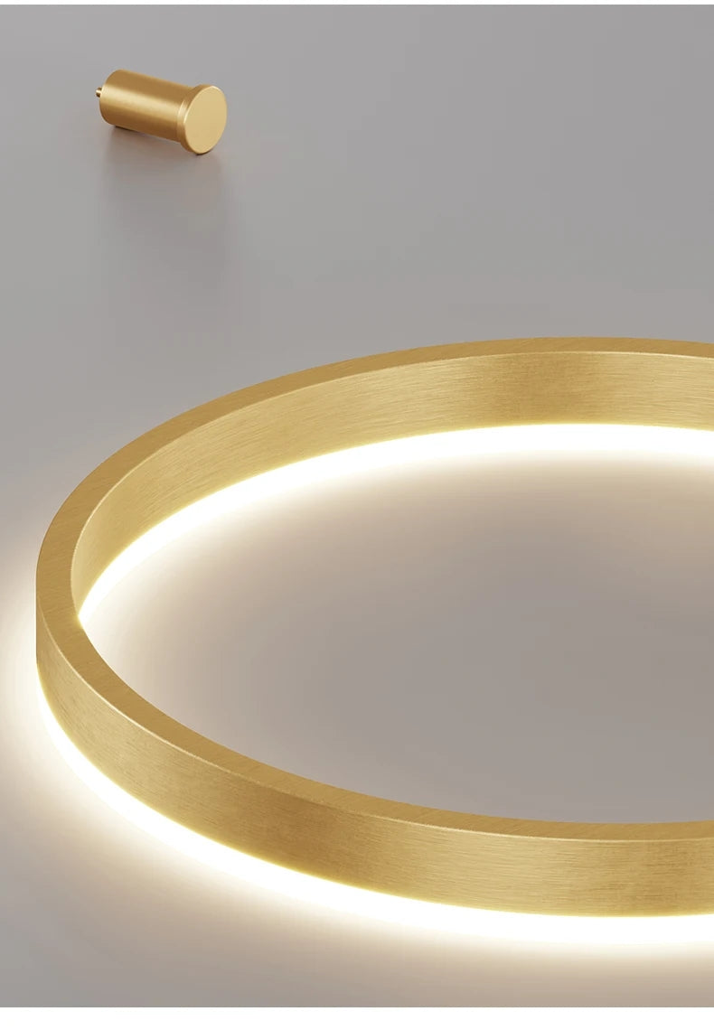 Modern LED Ring Chandelier – Nbeloria – Integrated LED Ring Profile Detail