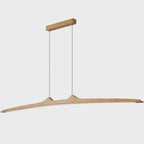 Firion linear pendant, Natural Ash finish, studio view