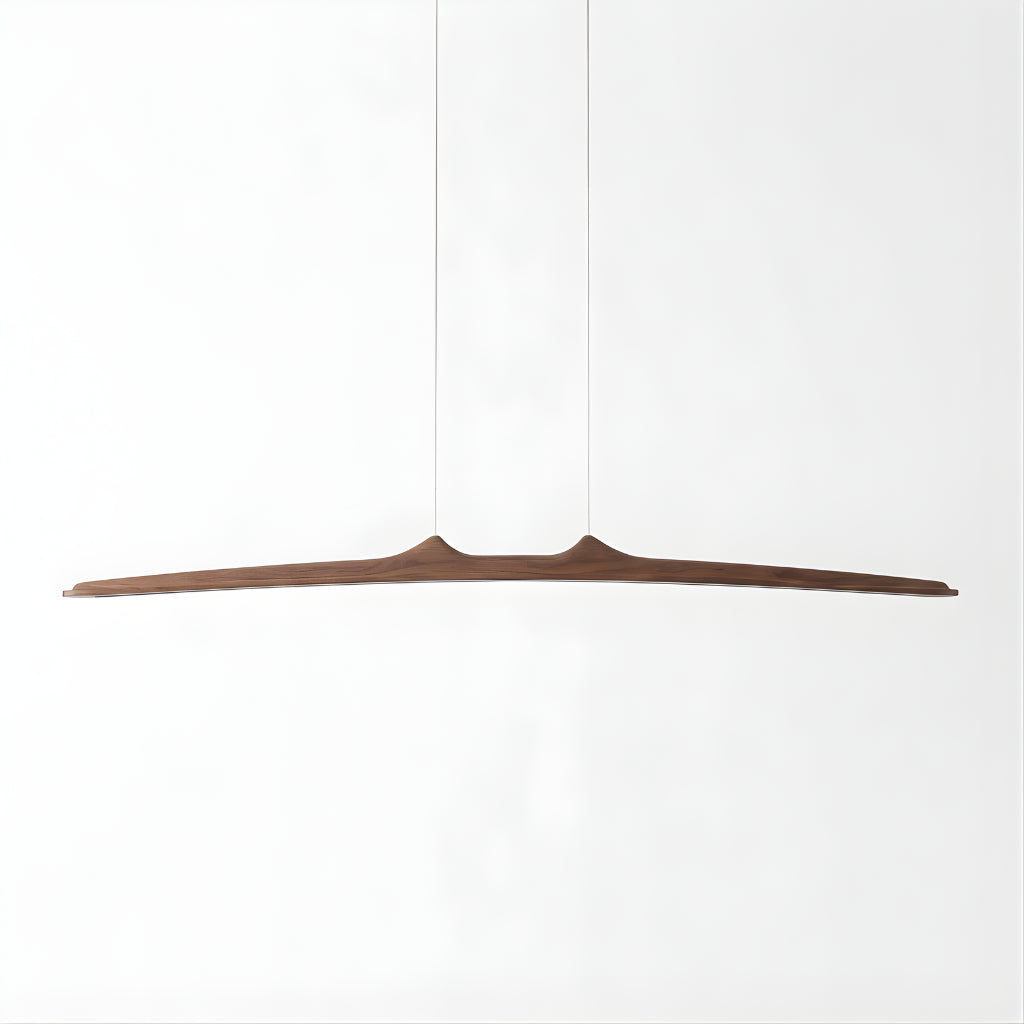 Firion linear pendant, Walnut finish, studio view