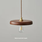 Walnut Disc Pendant Light – Woluxen – Walnut Studio Shot