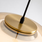 Banello brass canopy and double-glass detail