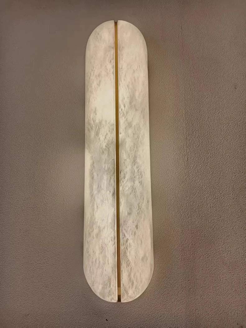 Vertical Alabaster Capsule Wall Sconce – Jenova