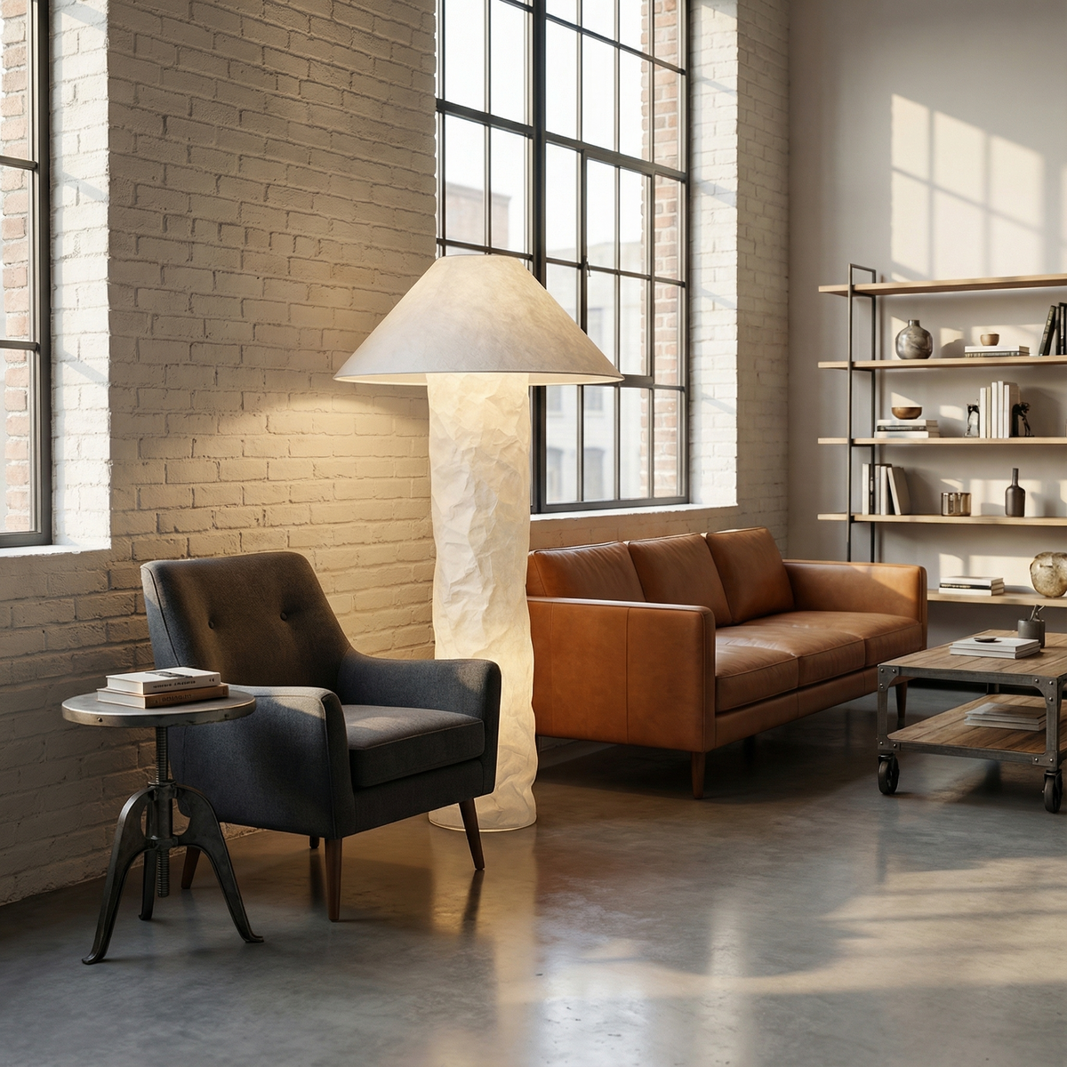 Jovaris Floor Lamp - Industrial Loft Lifestyle