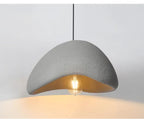 Sculptural Wabi-Sabi Textured Pendant Light Lalaelinth – Cement Grey