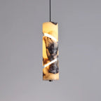 Spiral-Cut Marble Cylinder Pendant Light Lorixan – Hero Shot